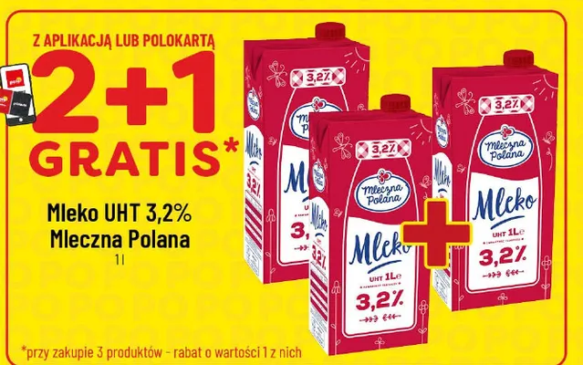 Mleko UHT 3.2% Mleczna Polana 1l promocja w POLOmarket