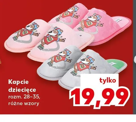 Kapcie dziecięce promocja w Kaufland