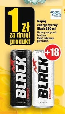 Napój energetyczny Black Zero 250 ml promocja w TOPAZ