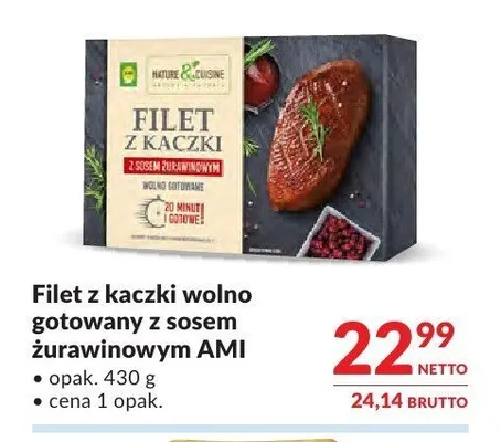 Filet z kaczki wolno gotowany z sosem żurawinowym AMI promocja w Makro