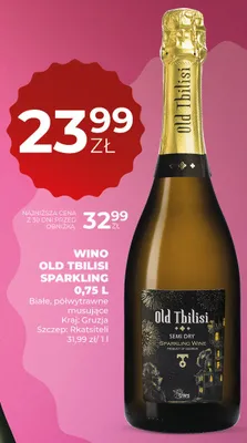 Wino Old Tbilisi Sparkling białe półwytrawne musujące promocja w Duży Ben