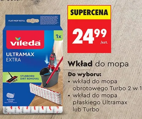 Wkład do mopa płaskiego Ultramax lub Turbo promocja w Biedronka