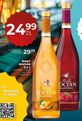 Likier Biały Bocian Pigwówka promocja w Duży Ben