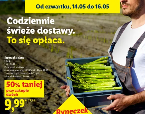 Szparagi zielone promocja w Lidl