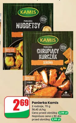 Panierka chrupiący kurczak serowa promocja w Dino