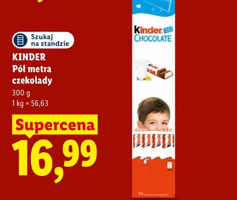 Pół metra czekolady Kinder promocja w Lidl