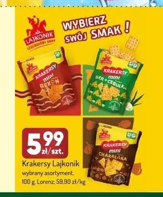 Krakersy Lajkonik Mini Ser i Cebulka promocja w Avita