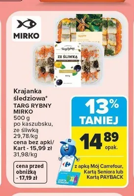 Krajanka śledziowa ze śliwką Targ Rybny Mirko promocja w Carrefour Market