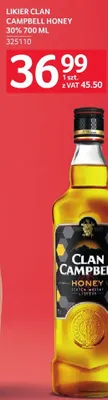 Likier Clan Campbell Honey promocja w Selgros