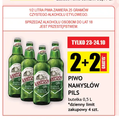 Piwo Namysłów Pils promocja w Gram Market