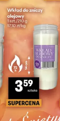 Wkład do zniczy olejowy promocja w Delikatesy Centrum