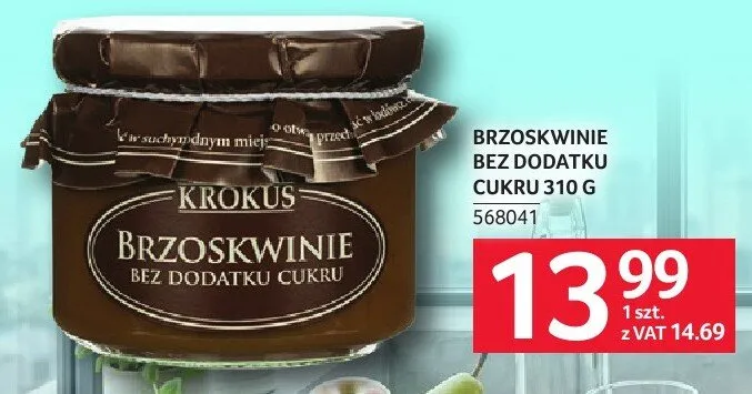 Brzoskwinie bez dodatku cukru Krokus promocja w Selgros