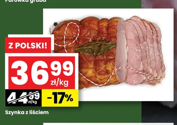 Szynka z liściem polska promocja w emma MARKET