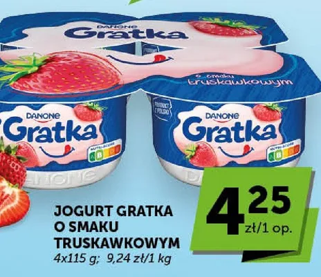 Jogurt o smaku truskawkowym promocja w Groszek