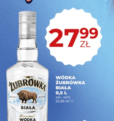 Wódka Żubrówka Biała promocja w Duży Ben