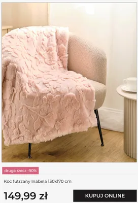 Koc futrzany Inabela 130x170 cm promocja w home&you