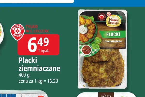 Placki ziemniaczane Nasze Specjały promocja w Leclerc