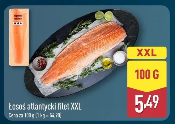 Łosoś atlantycki filet XXL promocja w Aldi