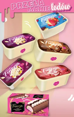 Lody Finezja o smaku waniliowym z bakaliami Amore Gusto promocja w POLOmarket