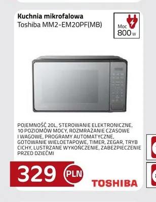Kuchnia mikrofalowa Toshiba MM2-EM20PF(MB) promocja w kakto.pl