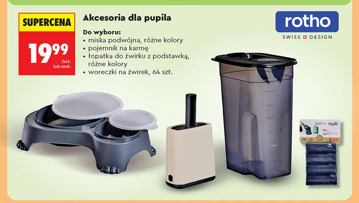 Miska podwójna Rotho promocja w Biedronka
