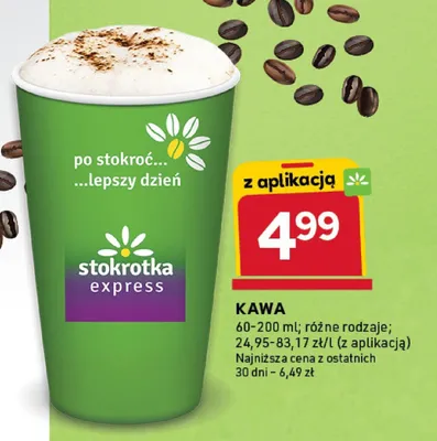 Kawa 60-200 ml, różne rodzaje promocja w Stokrotka
