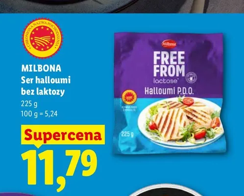 Ser halloumi bez laktozy Milbona Free From promocja w Lidl