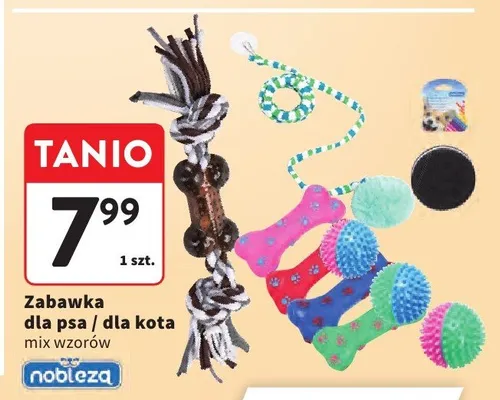 Zabawka dla psa / dla kota mix wzorów promocja w Intermarche