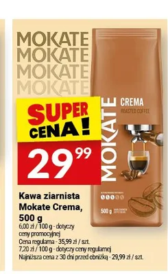 Kawa ziarnista Mokate Crema promocja w Twój Market