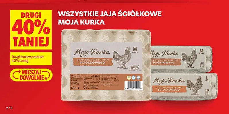 Jaja ściółkowe Moja Kurka promocja w Biedronka