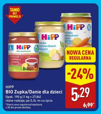 BIO Danie dla dzieci HiPP promocja w Aldi