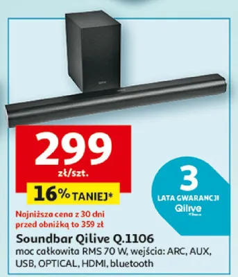 Soundbar Q.1106 Qilive promocja w Auchan