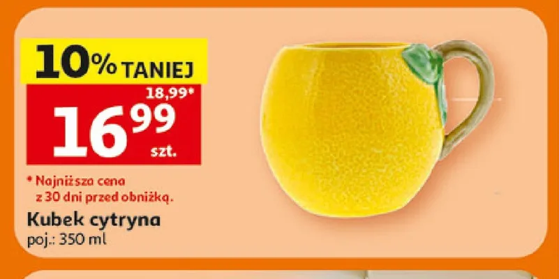Kubek cytryna poj.: 350ml promocja w Auchan