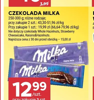 Czekolada Milka promocja w Stokrotka