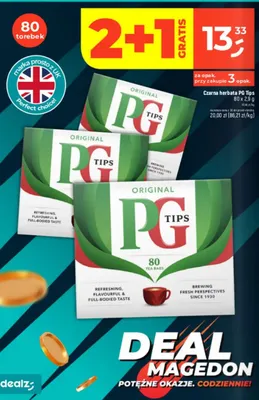 Herbata czarna PG Tips Original promocja w Dealz
