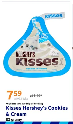 Czekoladki Kisses Hershey's Cookies & Cream promocja w Action