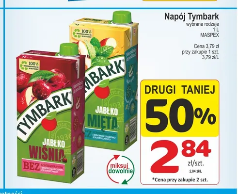 Napój Jabłko Wiśnia Tymbark promocja w Marketvita