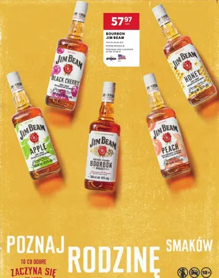 Bourbon Jim Beam różne rodzaje promocja w Stokrotka