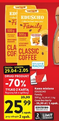 Kawa mielona Eduscho Family promocja w Intermarche
