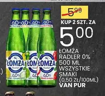 Piwo bezalkoholowe Łomża Radler 0% Cytryna promocja w Wafelek