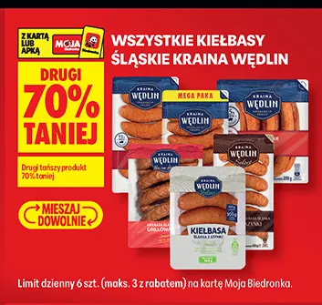 Kiełbasy śląskie Kraina Wędlin promocja w Biedronka