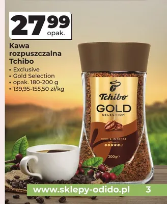 Kawa rozpuszczalna Tchibo Gold Selection promocja w Odido