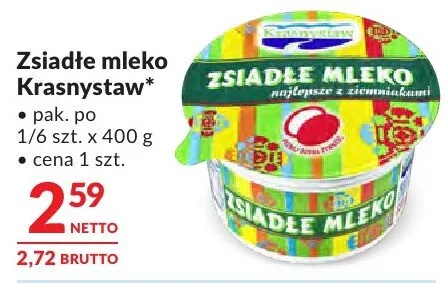 Zsiadłe mleko Krasnystaw promocja w Makro