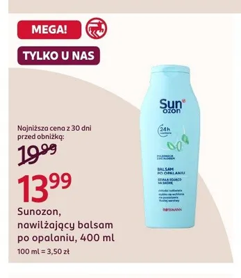 Balsam po opalaniu nawilżający Sunozon promocja w Rossmann