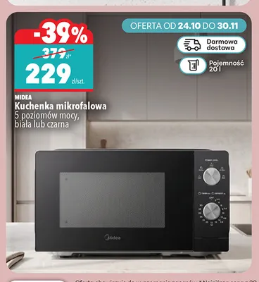 Kuchenka mikrofalowa 5 poziomów mocy Midea promocja w Biedronka