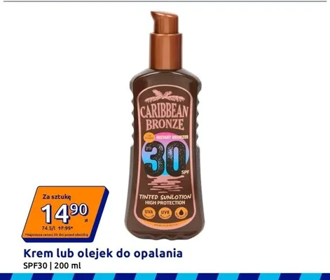 Krem do opalania Caribbean Bronze SPF30 promocja w Action