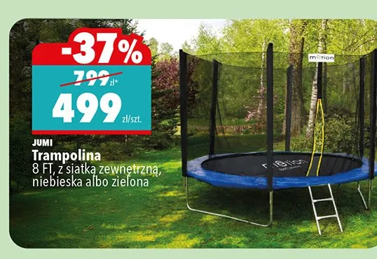 Trampolina JUMI 8 FT z siatką zewnętrzną promocja w Biedronka