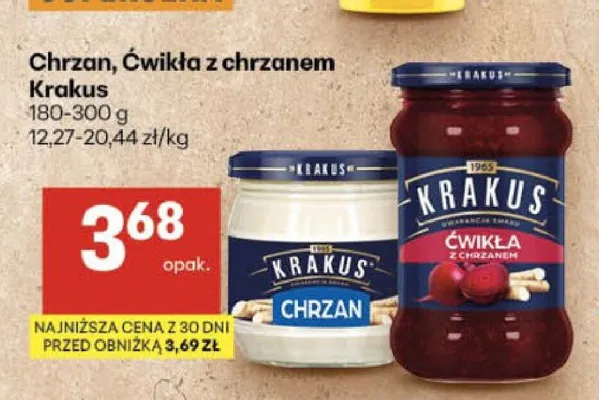 Ćwikła z chrzanem Krakus promocja w Delikatesy Centrum