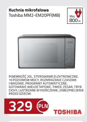 Kuchnia mikrofalowa Toshiba MM2-EM20PF(MB) promocja w kakto.pl