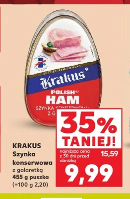 Szynka konserwowa z galaretką Krakus promocja w Kaufland